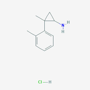 molecular formula C11H16ClN B1423506 2-Methyl-2-(2-methylphenyl)cyclopropan-1-amine hydrochloride CAS No. 1354951-37-3