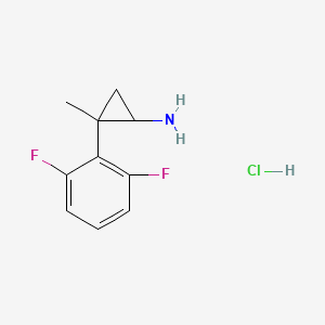 molecular formula C10H12ClF2N B1423507 2-(2,6-Difluorophenyl)-2-methylcyclopropan-1-amine hydrochloride CAS No. 1354954-35-0