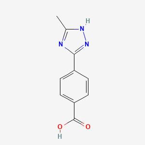 molecular formula C10H9N3O2 B1423508 4-(5-methyl-4H-1,2,4-triazol-3-yl)benzoic acid CAS No. 1340352-96-6