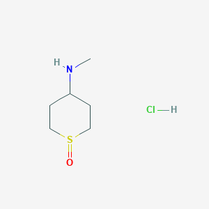 molecular formula C6H14ClNOS B1423509 4-(Methylamino)-1lambda4-thian-1-one hydrochloride CAS No. 1354951-30-6