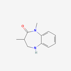 molecular formula C11H14N2O B1423510 1,3-dimethyl-2,3,4,5-tetrahydro-1H-1,5-benzodiazepin-2-one CAS No. 1354951-51-1