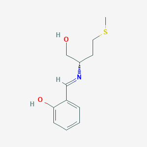 molecular formula C12H17NO2S B14235122 6-({[(2S)-1-Hydroxy-4-(methylsulfanyl)butan-2-yl]amino}methylidene)cyclohexa-2,4-dien-1-one CAS No. 206998-76-7