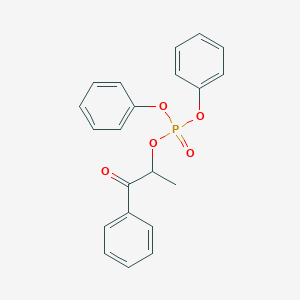 molecular formula C21H19O5P B14235157 Phosphoric acid, 1-methyl-2-oxo-2-phenylethyl diphenyl ester CAS No. 440365-93-5