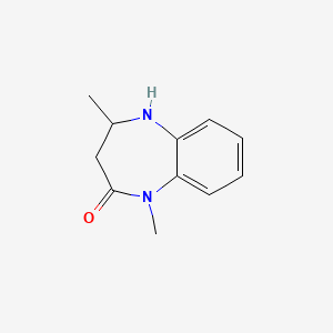 molecular formula C11H14N2O B1423518 1,4-dimethyl-2,3,4,5-tetrahydro-1H-1,5-benzodiazepin-2-one CAS No. 123228-94-4