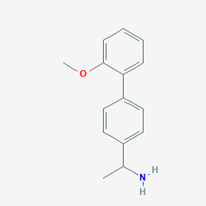 molecular formula C15H17NO B1423520 1-[4-(2-Methoxyphenyl)phenyl]ethan-1-amine CAS No. 1183540-40-0