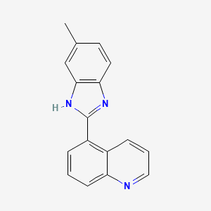 molecular formula C17H13N3 B1423522 5-(5-methyl-1H-1,3-benzodiazol-2-yl)quinoline CAS No. 1354958-14-7