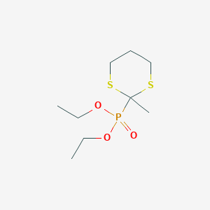 molecular formula C9H19O3PS2 B14235235 Diethyl (2-methyl-1,3-dithian-2-yl)phosphonate CAS No. 552337-50-5
