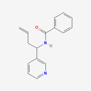 molecular formula C16H16N2O B14235242 N-[1-(Pyridin-3-yl)but-3-en-1-yl]benzamide CAS No. 500910-39-4