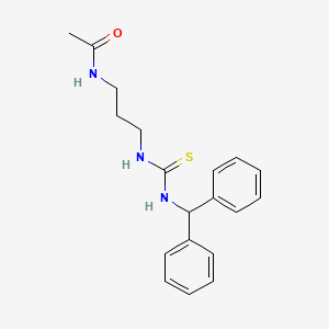 molecular formula C19H23N3OS B14235250 N-(3-{[(Diphenylmethyl)carbamothioyl]amino}propyl)acetamide CAS No. 386281-44-3