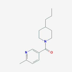 molecular formula C15H22N2O B14235262 Piperidine, 1-[(6-methyl-3-pyridinyl)carbonyl]-4-propyl- CAS No. 613660-27-8