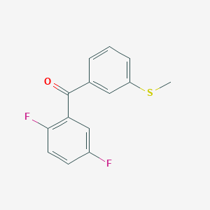 molecular formula C14H10F2OS B1423528 (2,5-Difluorophenyl)[3-(methylsulfanyl)phenyl]methanone CAS No. 1332355-11-9