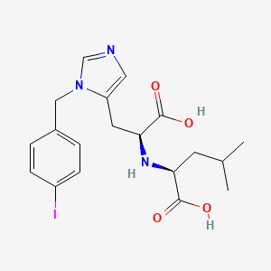 molecular formula C19H24IN3O4 B14235283 N-[(1S)-1-Carboxy-3-methylbutyl]-3-[(4-iodophenyl)methyl]-L-histidine CAS No. 429661-98-3