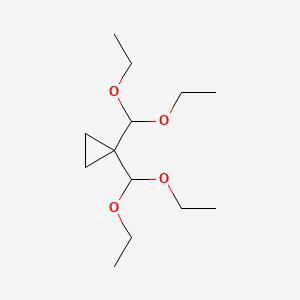 molecular formula C13H26O4 B14235293 1,1-Bis(diethoxymethyl)cyclopropane CAS No. 400709-87-7