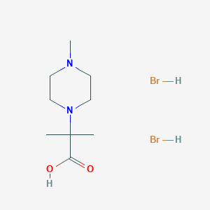 molecular formula C9H20Br2N2O2 B1423530 2-Methyl-2-(4-methylpiperazin-1-yl)propanoic acid dihydrobromide CAS No. 1354949-47-5