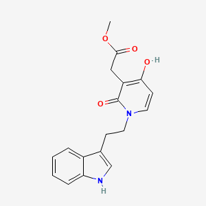 molecular formula C18H18N2O4 B1423533 methyl 2-{4-hydroxy-1-[2-(1H-indol-3-yl)ethyl]-2-oxo-1,2-dihydro-3-pyridinyl}acetate CAS No. 477858-73-4