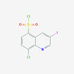 molecular formula C9H4Cl2INO2S B1423535 8-氯-3-碘喹啉-5-磺酰氯 CAS No. 1334147-97-5