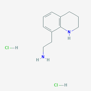 molecular formula C11H18Cl2N2 B1423536 2-(1,2,3,4-Tetrahydroquinolin-8-yl)ethan-1-amine dihydrochloride CAS No. 1354952-33-2