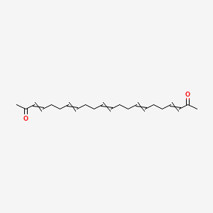 molecular formula C22H32O2 B14235366 Docosa-3,7,11,15,19-pentaene-2,21-dione CAS No. 397857-11-3