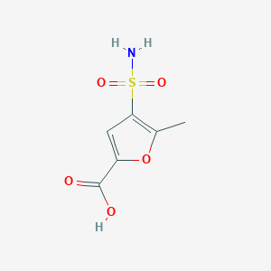 molecular formula C6H7NO5S B1423539 5-Methyl-4-sulfamoylfuran-2-carboxylic acid CAS No. 859303-91-6