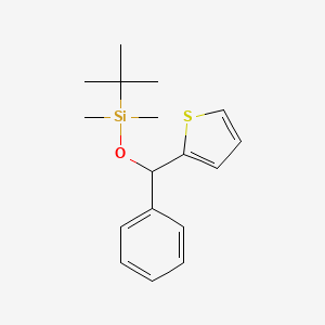 molecular formula C17H24OSSi B14235392 Silane, (1,1-dimethylethyl)dimethyl(phenyl-2-thienylmethoxy)- CAS No. 596104-73-3