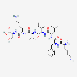 molecular formula C41H71N9O9 B14235403 H-Lys-Phe-Leu-Ile-Val-Lys-Ser-OH CAS No. 245759-05-1