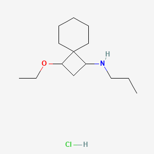 molecular formula C14H28ClNO B1423542 3-ethoxy-N-propylspiro[3.5]nonan-1-amine hydrochloride CAS No. 1354953-89-1