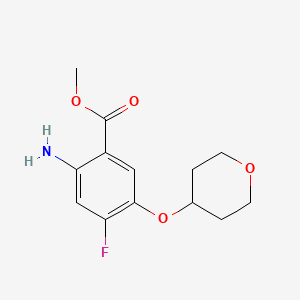 Methyl 2-amino-4-fluoro-5-(oxan-4-yloxy)benzoate