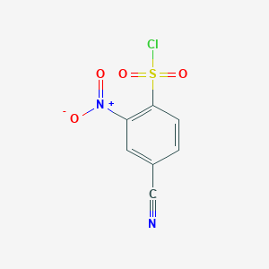 molecular formula C7H3ClN2O4S B1423547 4-氰基-2-硝基苯-1-磺酰氯 CAS No. 98279-07-3