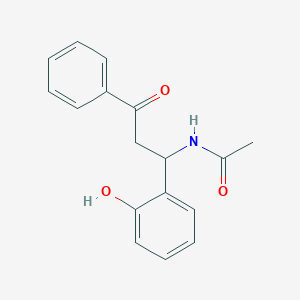 molecular formula C17H17NO3 B14235470 Acetamide, N-[1-(2-hydroxyphenyl)-3-oxo-3-phenylpropyl]- CAS No. 571169-61-4