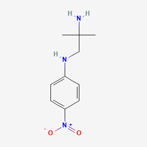 molecular formula C10H15N3O2 B14235479 1,2-Propanediamine, 2-methyl-N1-(4-nitrophenyl)- 