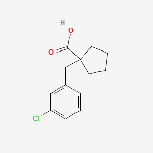 molecular formula C13H15ClO2 B1423550 1-[(3-Chlorophenyl)methyl]cyclopentane-1-carboxylic acid CAS No. 1226034-44-1