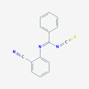 molecular formula C15H9N3S B14235503 N-(2-cyanophenyl)benzimidoyl isothiocyanate CAS No. 400053-00-1