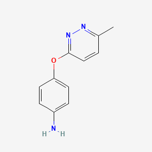 molecular formula C11H11N3O B1423551 4-[(6-甲基哒嗪-3-基)氧基]苯胺 CAS No. 1216239-34-7