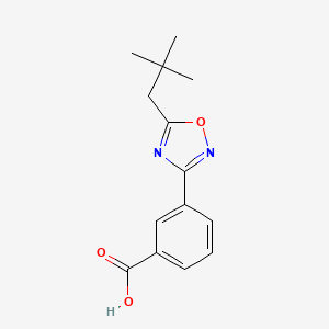 B1423552 3-[5-(2,2-Dimethylpropyl)-1,2,4-oxadiazol-3-yl]benzoic acid CAS No. 1292018-36-0