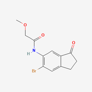 molecular formula C12H12BrNO3 B14235533 N-(6-Bromo-3-oxo-2,3-dihydro-1H-inden-5-yl)-2-methoxyacetamide CAS No. 501131-87-9