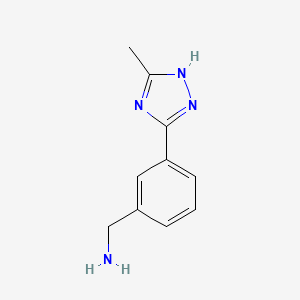 molecular formula C10H12N4 B1423556 [3-(5-methyl-4H-1,2,4-triazol-3-yl)phenyl]methanamine CAS No. 1250005-85-6