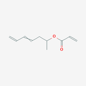 molecular formula C10H14O2 B14235571 Hepta-4,6-dien-2-yl prop-2-enoate CAS No. 491847-08-6