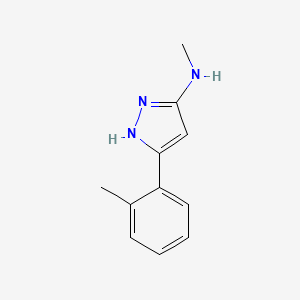 molecular formula C11H13N3 B1423559 N-methyl-5-(2-methylphenyl)-1H-pyrazol-3-amine CAS No. 1354949-43-1