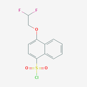 molecular formula C12H9ClF2O3S B1423561 4-(2,2-Difluoroethoxy)naphthalene-1-sulfonyl chloride CAS No. 1184189-21-6