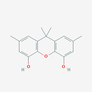 molecular formula C17H18O3 B14235612 2,7,9,9-Tetramethyl-9H-xanthene-4,5-diol CAS No. 405138-15-0
