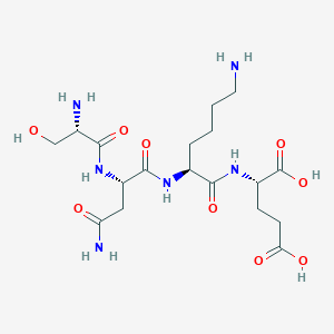 molecular formula C18H32N6O9 B14235634 L-Seryl-L-asparaginyl-L-lysyl-L-glutamic acid CAS No. 547713-63-3