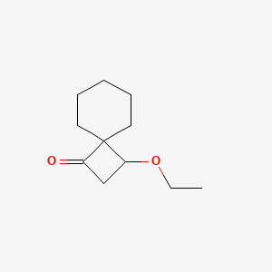 molecular formula C11H18O2 B1423565 3-乙氧基螺[3.5]壬烷-1-酮 CAS No. 1051379-48-6