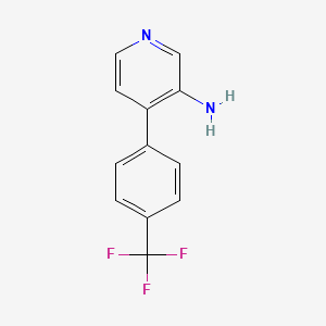 molecular formula C12H9F3N2 B1423568 4-[4-(三氟甲基)苯基]吡啶-3-胺 CAS No. 1354962-52-9