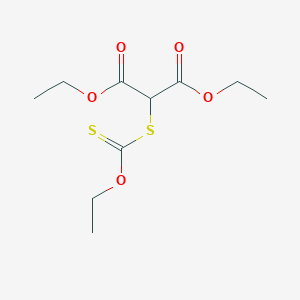 molecular formula C10H16O5S2 B14235681 Propanedioic acid, [(ethoxythioxomethyl)thio]-, diethyl ester CAS No. 218966-77-9