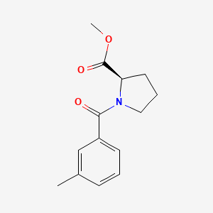 molecular formula C14H17NO3 B1423571 methyl (2R)-1-(3-methylbenzoyl)pyrrolidine-2-carboxylate CAS No. 1354970-52-7