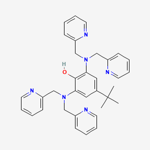 molecular formula C34H36N6O B14235724 Phenol, 2,6-bis[bis(2-pyridinylmethyl)amino]-4-(1,1-dimethylethyl)- CAS No. 548756-41-8