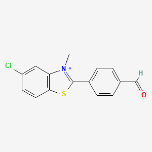 molecular formula C15H11ClNOS+ B14235771 5-Chloro-2-(4-formylphenyl)-3-methyl-1,3-benzothiazol-3-ium CAS No. 503855-09-2