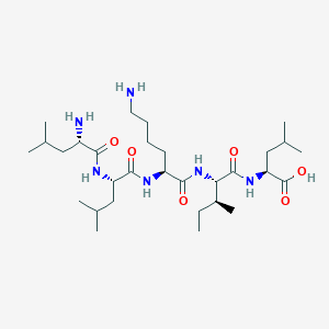 molecular formula C30H58N6O6 B14235773 L-Leucyl-L-leucyl-L-lysyl-L-isoleucyl-L-leucine CAS No. 488820-68-4