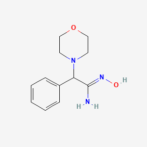 molecular formula C12H17N3O2 B1423578 N-Hydroxy-2-morpholin-4-yl-2-phenyl-acetamidine CAS No. 1053659-35-0