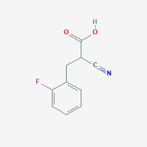 molecular formula C10H8FNO2 B1423582 2-氰基-3-(2-氟苯基)丙酸 CAS No. 948015-67-6